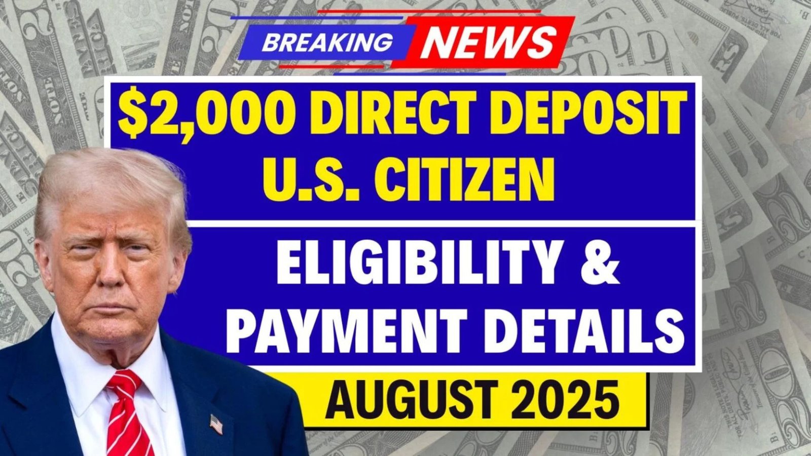 $2,000 Direct Deposit for US Citizens in August 2025